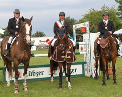 Medaillengewinner der Senioren Springreiter: v.l. Rainer Halfar, Gerold Füsting, Wilfried Holl.